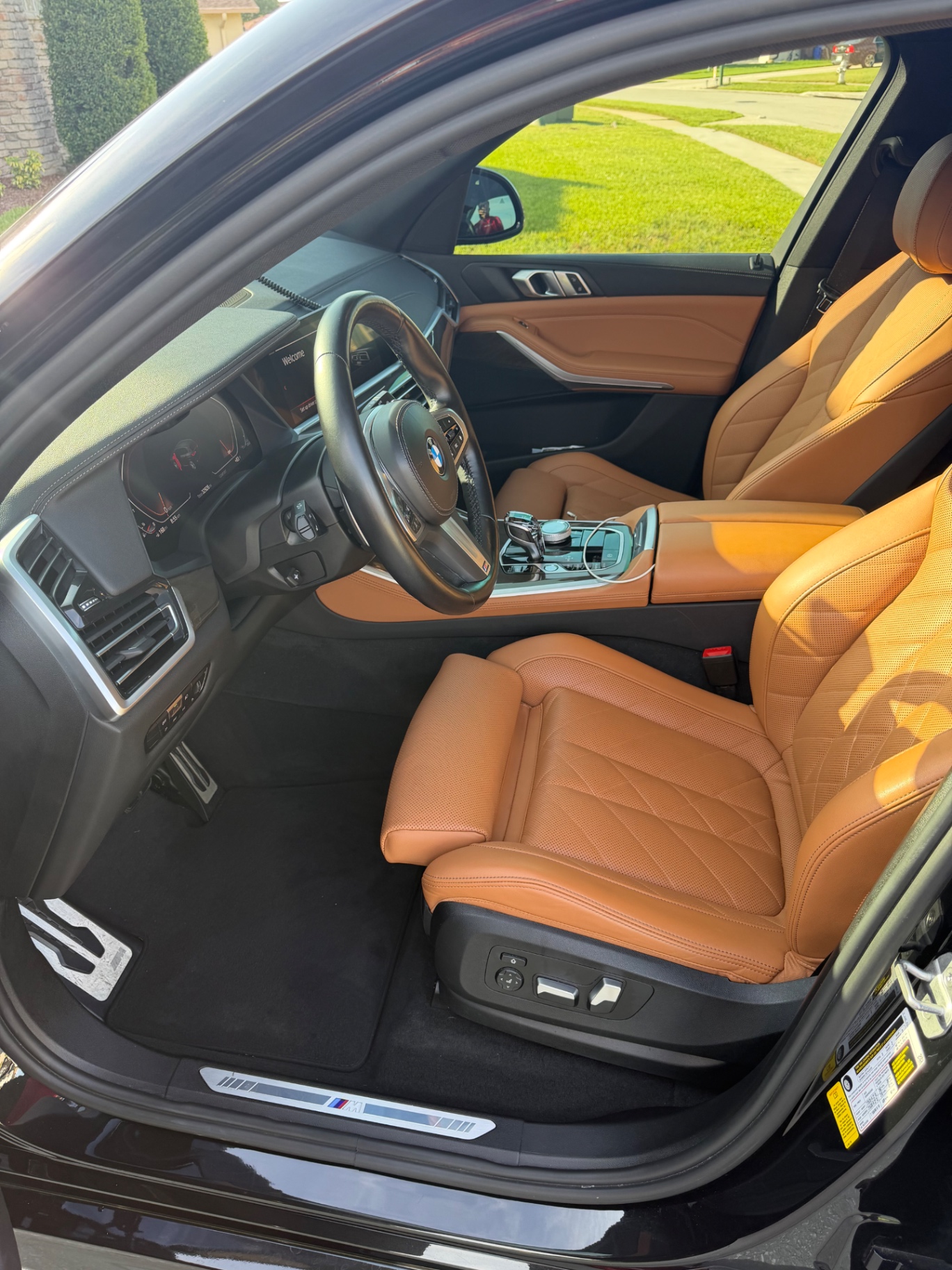 Freshly cleaned tan leather interior